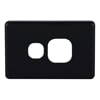 Cable Management & Installation - 4Cabling 4C | Classic Single Power Point Cover Plate Horizontal Black