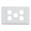 Cable Management & Installation - 4Cabling 4C | Ultima 5 Gang Switch Cover White