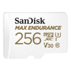 SanDisk Micro SD Cards - SanDisk Max Endurance Microsdxc Card SQQVR 256G (120 000 HRS) UHS-I C10 U3 V30 100MB/S R 40MB/S W SD Adaptor