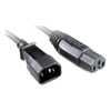 4Cabling - 4Cabling IEC C14 to C15 High Temperature Power Cable Black 3M
