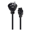 ALOGIC - ALOGIC 2m AUS Pin Mains Plug to IEC C5 Male to Female Retail Box Packaging MOQ:7