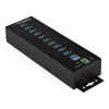 StarTech USB Hubs - StarTech 10-Port Industrial USB 3.0 Hub with External Power Adapter ESD & 350W Surge Protection (HB30A10AME)