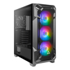 Computer / PC Cases - Antec DF600 FLUX High Airflow ATX Tempered Glass with 3x ARGB Fants in Front 1x Rear 1x PSU Shell (Reverse Fan blade)
