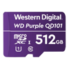 WD Micro SD Cards - WD Western Digital WD Purple 512GB MicroSDXC Card 24/7 -25C to 85C Weather  Humidity Resistant for Surveillance IP