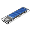 2.5 Portable External Hard Drive Enclosures - Orico TCM2-C3 Blue NVMe M.2 SSD Enclosure (10Gbps)