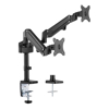 Brackets & Mounting - Brateck Dual Monitors Heavy-Duty Aluminum Gas Spring Monitor Arm Fit Most 17''-32'' Up to 12kg per screen VESA