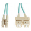 4Cabling - 4Cabling 3m LC-SC OM4 Multimode Fibre Optic Cable: Aqua