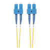 4Cabling - 4Cabling 1.5m SC-SC OS1 / OS2 Singlemode Fibre Optic Cable : Yellow
