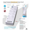 Powerboards - Sansai 8 Outlets  4 USB Outlets Surge Protected Powerboard (PAD-4088H)