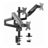 Brateck Brackets & Mounting - Brateck Triple Monitors Pole-Mounted Gas Spring Monitor Arm Fit Most 17"-27" Monitors Up to 7kg per screen VESA