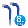 Ubiquiti - Ubiquiti UniFi Patch Cable 8m Blue Both End Bendable to 90 Degree RJ45 Ethernet Cable Cat6 Ultra-Thin 3mm Diameter