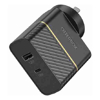 Home & Wall Chargers - OtterBox Fast Charge Dual Port Wall Charger USB-C and USB-A 30W (Type I) Black Shimmer