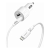 Phone & Tablet Car Chargers - OtterBox 2 Port Car Charger USB-A 12W To Lightning Cloud Dream White