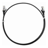 8Ware Cat6 Network Cables - 8Ware Cat6 Ultra Thin Slim Cable 1m / 100cm Black Color Premium RJ45 Ethernet Network LAN UTP Patch Cord 26AWG for Data