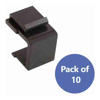 4Cabling - 4Cabling Keystone Blank Inserts-Black Pack of 10