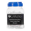 4Cabling - 4Cabling Cat 6 8 Position RJ45 One-Piece Modular Crimp Plug | Solid | 100 Pack
