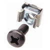 Rack Accessories - Astrotek M6 Cage Nuts  Screws (Pack of 10) Black Color Oxide Finish Phillips Drive Length Fully Threaded