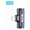 Kivee - Kivee AD10 Lightning to 3.5mm Audio + Charging Adapter Black