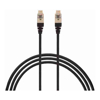 4Cabling - 4Cabling 2m Cat 6A RJ45 S/FTP Thin LSZH 30 AWG Pack of 10 Network Cable. Black