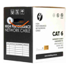 4Cabling - 4Cabling CAT6 Ethernet 305m Cable Reel Box. UTP LAN Cable with Solid Conductor. Orange