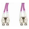 4Cabling - 4Cabling 1m LC-LC OM4 Multimode Fibre Optic Patch Cable: Erika Violet