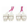 4Cabling - 4Cabling 5m SC-SC OM4 Multimode Fibre Optic Patch Cable: Erika Violet