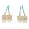 4Cabling - 4Cabling 15m SC-SC OM3 Multimode Fibre Optic Cable: Aqua