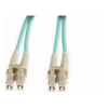 4Cabling - 4Cabling 50m LC-LC OM4 Multimode Fibre Optic Patch Cable: Aqua