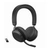 Headsets - Jabra WIRELESS EVOLVE2 75 UC Stereo BLUETOOTH HEADSET+USB-A + 3.5MM + LINK 380a BT ADAPTER