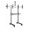 Brateck Brackets & Mounting - Brateck Dual Screen Video Conferencing TV Cart for 45"-55" TVs Up to 50kg each VESA