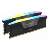 Desktop DDR5 RAM - Corsair VENGEANCE RGB DDR5 5200MHz 32GB 2x16GB DIMM Unbuffered 40-40-40-77 XMP 3.0 Black Heatspreader RGB LED 1.25V