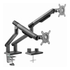Brateck Brackets & Mounting - Brateck Dual Monitor Premium Slim Aluminum Spring-Assisted Monitor Arm Fix Most 17"-32" Monitor Up to 9kg per screen