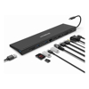USB 3.0 Cables - Simplecom CHN622 USB-C 12-in-1 Multiport Docking Station Laptop Stand Dual HDMI + VGA Triple Display Gigabit LAN 