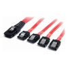 Other Specialised Cables - StarTech STARTECH.COM 50CM SFF-8087/36 PIN to 4X SATA 7 PIN CABLE 6Gbps RED LTW