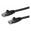 StarTech - StarTech STARTECH.COM CAT6 ETHERNET CABLE 1M BLACK 650MHZ 100W SNAGLESS PATCH CORD Lifetime WARR