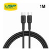 USB Type-C / 3.1 Cables - UPS 1M BoostUp Cafule USB-C to USB-C Cable Charge  Connect Black (6972890207064)