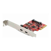 Ableconn - Ableconn 2 Port Type-C USB 3.1 10Gbps Low Profile PCIe x4 Host Adapter