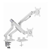 Brateck Brackets & Mounting - Brateck Dual Monitor Premium Slim Aluminum Spring-Assisted Monitor Arm Fix Most 17"-32" Monitor Up to 9kg per screen