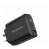 Home & Wall Chargers - Simplecom CU265 Dual Port PD 65W GaN Fast Wall Charger USB-C + USB-A for Phone Laptop
