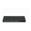 NETGEAR - NETGEAR AV LINE 26-PORT MANAGED SWITCH ULTRA90 POE++ (24) 1440W GbE(2) SFP(4) LIFE WTY