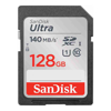 SD / SDHC Cards - SanDisk Ultra SDXC SDUNB 128GB C10 UHS-I 140MB/s R 4x6 10Y