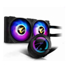 Gigabyte - Gigabyte AORUS WATERFORCE X 240 All-in-one Liquid Cooler with Circular LCD Display RGB Fusion 2.0 120mm ARGB Fans