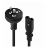 TV Accessories - ALOGIC 2m  2 Pin Mains Plug to IEC C7 Male to Female