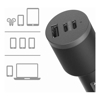 OtterBox - OtterBox USB-C 72W Triple Port Premium Pro Fast Car Charger Black (78-80899) 1x USB-A (12W) 2x USB-C 30W (60W Shared)