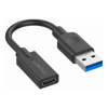 Cygnett - Cygnett Essentials USB-A Male to USB-C Female (10CM) Cable Adapter Black(CY3321PCUSA)5GBPS Fast Data TransferCompact