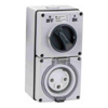 4Cabling - 4Cabling 4C | Combination Switched socket 3 Round Pin IP66 250V 32A