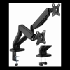 Brateck Brackets & Mounting - Brateck Cost-Effective Spring-Assisted Dual Monitor Arm Fit Most 17"-32" Monitor Up to 9KG VESA 75x75100x100(Black)