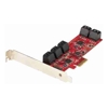 RAID Controllers - StarTech SATA PCIe Card 10 Port PCIe SATA Expansion Card 6Gbps Low Full Profile Stacked SATA Connectors ASM1062