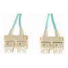 4Cabling - 4Cabling 15m SC-SC OM4 Multimode Fibre Optic Cable: Aqua