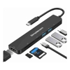 USB 3.0 Cables - Simplecom CH547 USB-C 7-in-1 Multiport Adapter USB Hub HDMI Card Reader PD
